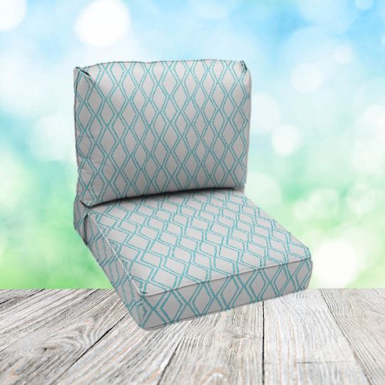 Deep Seating Patio Chair Cushions | Center Seam Style | Sunbrella