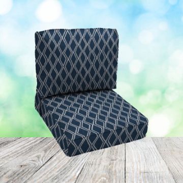 Deep Seating Patio Chair Cushions | Center Seam Style | Sunbrella