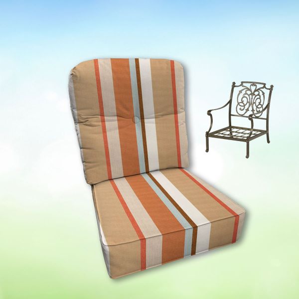 Sunbrella Beaming Mojave Hanamint Replacement Cushions Club Chair | Estate Back