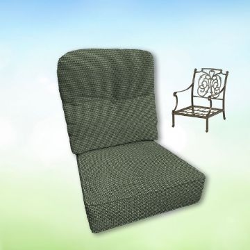 Sunbrella Bliss Aloe Hanamint Replacement Cushions Club Chair | Estate Back
