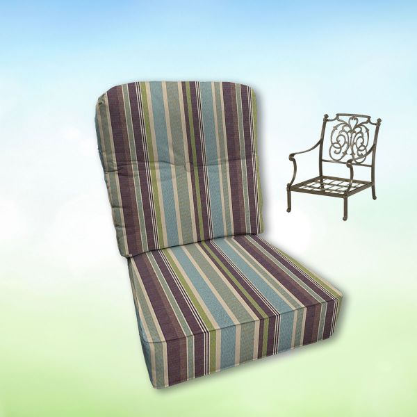 Sunbrella Brannon Whisper Hanamint Replacement Cushions Club Chair | Estate Back