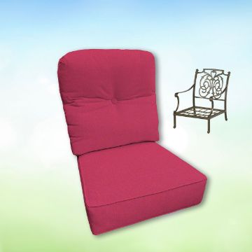 Sunbrella Canvas Hot Pink Hanamint Replacement Cushions Club Chair | Estate Back