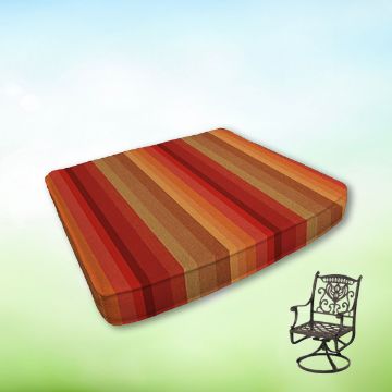 Sunbrella Astoria Sunset Hanamint Dining Chair Seat | Curved Front in 3 sizes