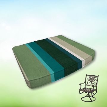 Sunbrella Beaming Lagoon Hanamint Dining Chair Seat | Curved Front in 3 sizes