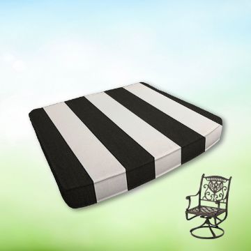 Sunbrella Cabana Classic Hanamint Dining Chair Seat | Curved Front in 3 sizes