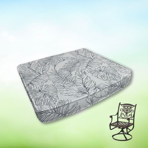 Sunbrella Calm Laurel Hanamint Dining Chair Seat | Curved Front in 3 sizes