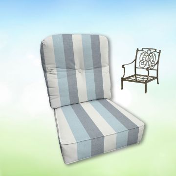 Sunbrella Hanamint Replacement Cushions Club Chair | Estate Back