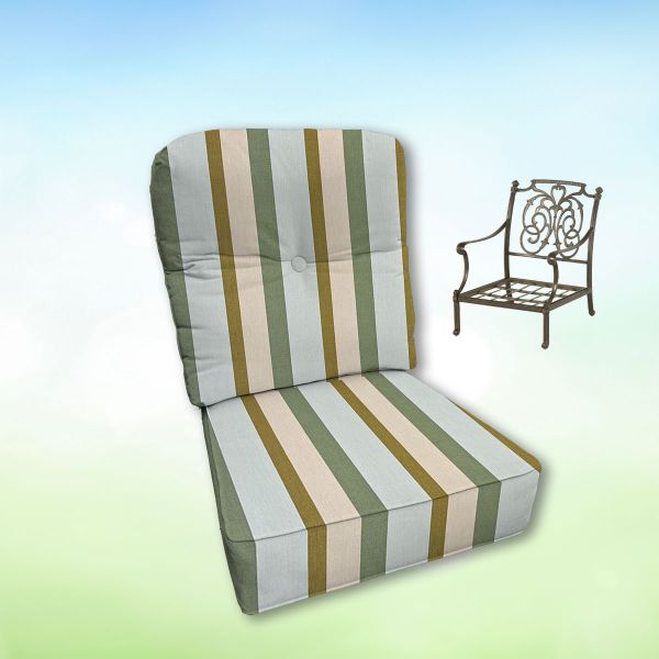 Sunbrella Hanamint Replacement Cushions Club Chair | Estate Back