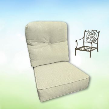 Sunbrella Hanamint Replacement Cushions Club Chair | Estate Back