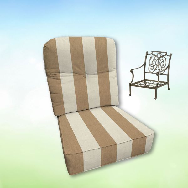 Sunbrella Hanamint Replacement Cushions Club Chair | Estate Back