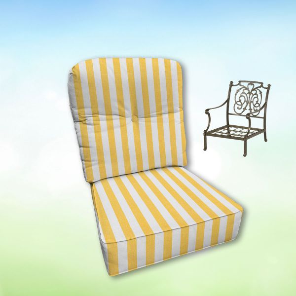 Sunbrella Hanamint Replacement Cushions Club Chair | Estate Back