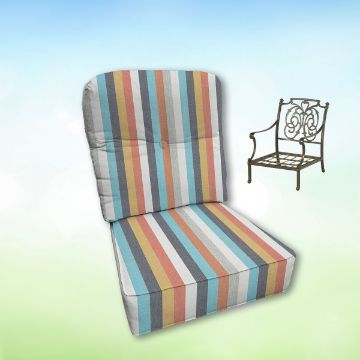 Sunbrella Hanamint Replacement Cushions Club Chair | Estate Back