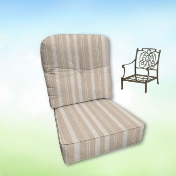 Sunbrella Hanamint Replacement Cushions Club Chair | Estate Back