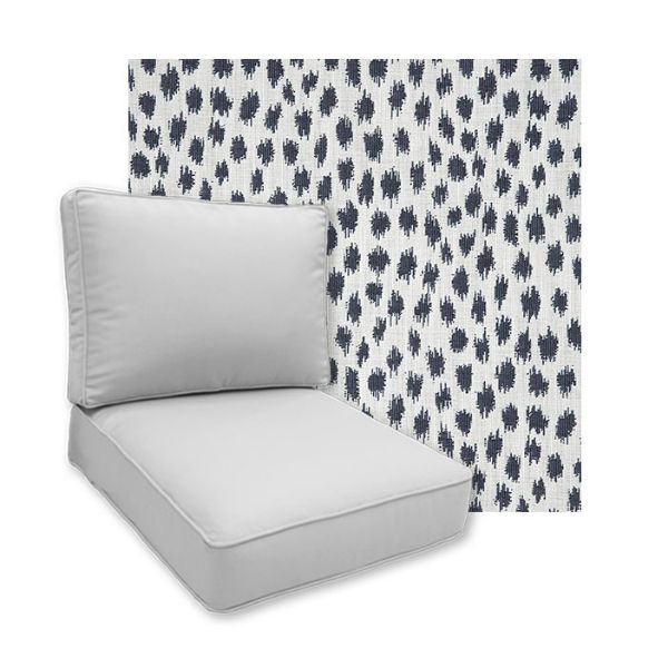 Sunbrella Agra Indigo Patio Chair Replacement Cushions