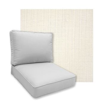 Sunbrella Proven Ivory Patio Chair Replacement Cushions