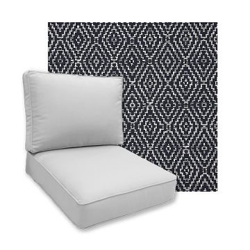 Sunbrella Capra Indigo Patio Chair Replacement Cushions