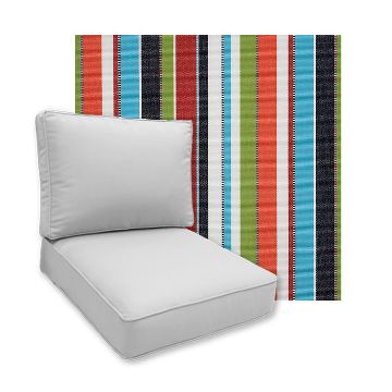 Sunbrella Carousel Confetti Patio Chair Replacement Cushions