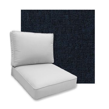 Sunbrella Cassava Indigo Patio Chair Replacement Cushions