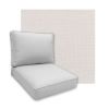 Sunbrella Cassava White Patio Chair Replacement Cushions