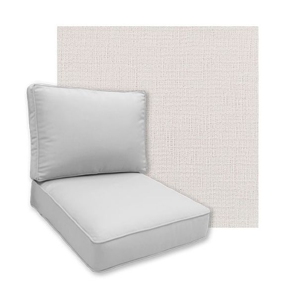 Sunbrella Cassava White Patio Chair Replacement Cushions