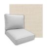 Sunbrella Charmer Limestone Patio Chair Replacement Cushions