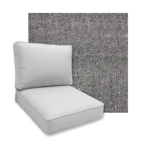 Sunbrella Chartres Granite Patio Chair Replacement Cushions