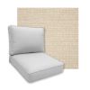 Sunbrella Embrace Linen Patio Chair Replacement Cushions