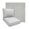 Sunbrella Embrace Pewter Patio Chair Replacement Cushions