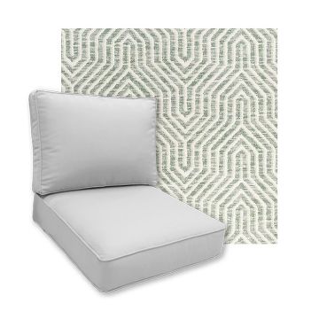 Sunbrella Etna Juniper Patio Chair Replacement Cushions