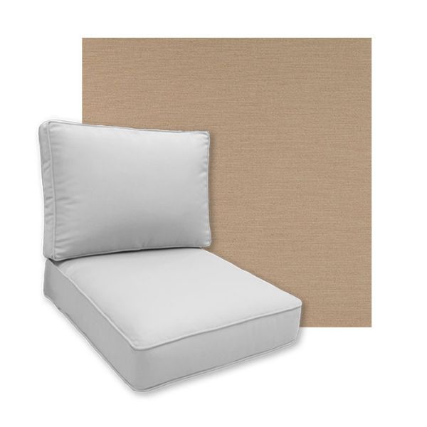 Sunbrella Exhale Driftwood  Patio Chair Replacement Cushions