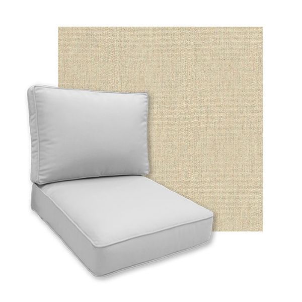 Sunbrella Heritage Papyrus Patio Chair Replacement Cushions