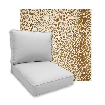 Sunbrella Instinct Toffee Patio Chair Replacement Cushions