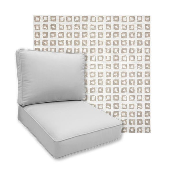 Sunbrella Kindle Silk Patio Chair Replacement Cushions