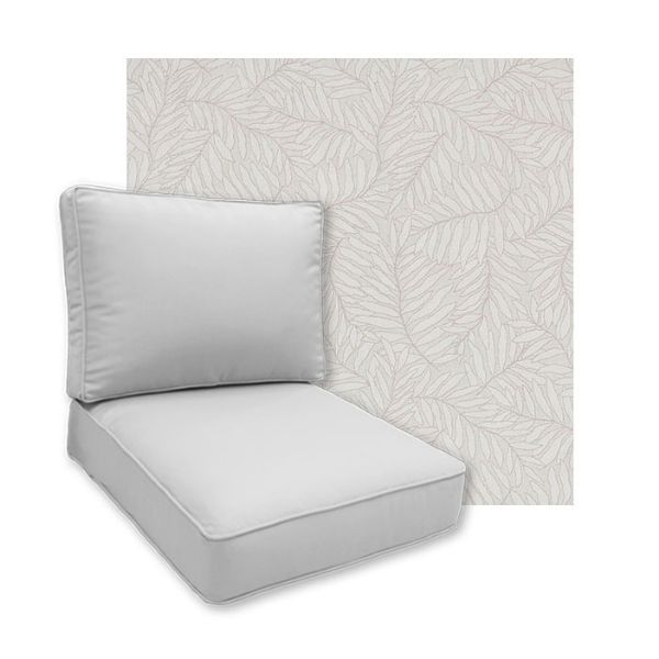 Sunbrella Lively Parchment Patio Chair Replacement Cushions