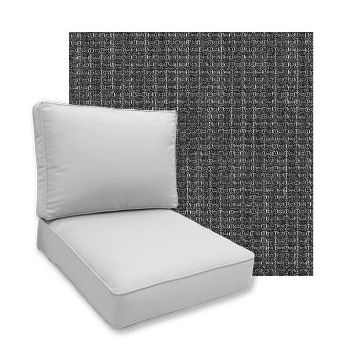 Sunbrella Metamorphic Slate Patio Chair Replacement Cushions
