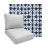Sunbrella Metamorphic Snow Patio Chair Replacement Cushions