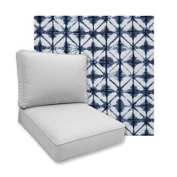 Sunbrella Metamorphic Snow Patio Chair Replacement Cushions