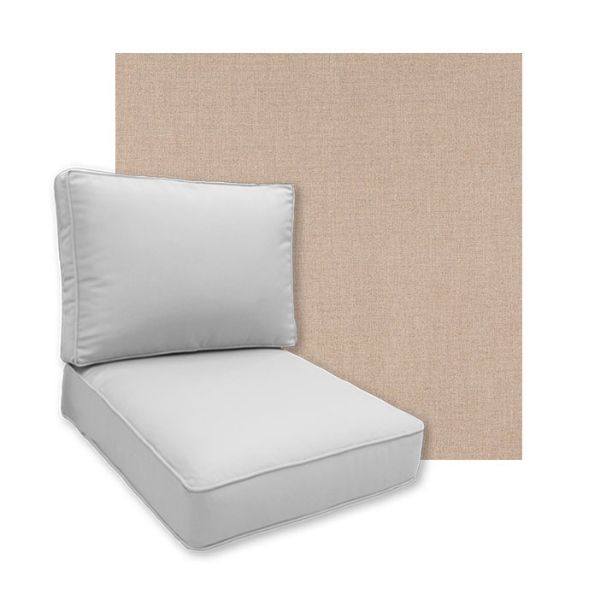 Sunbrella Nuance Dove Patio Chair Replacement Cushions