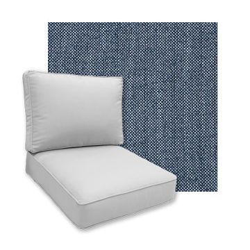 Sunbrella Nurture Indigo Patio Chair Replacement Cushions