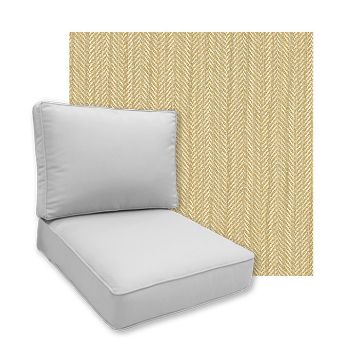 Sunbrella Posh Oat Patio Chair Replacement Cushions