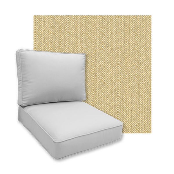 Sunbrella Posh Oat Patio Chair Replacement Cushions