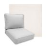 Sunbrella Posh Snow Patio Chair Replacement Cushions