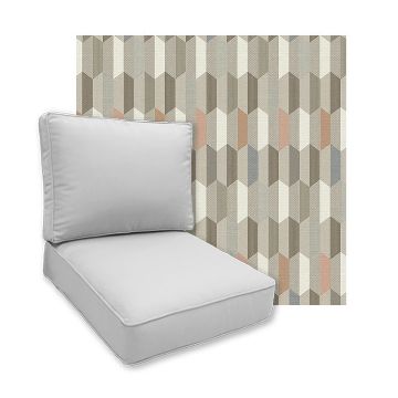 Sunbrella Precise Fawn Patio Chair Replacement Cushions