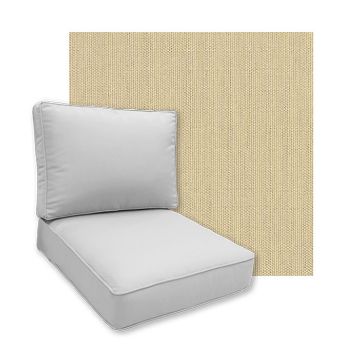 Sunbrella Spectrum Sand Patio Chair Replacement Cushions