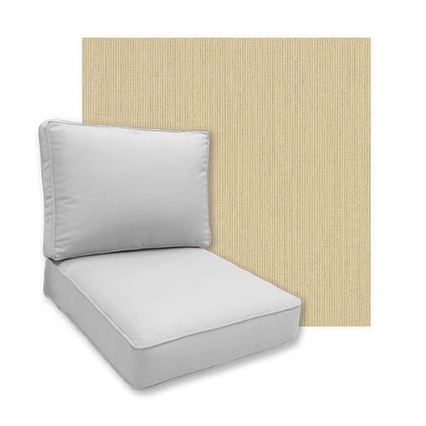 Sunbrella Spectrum Sand Patio Chair Replacement Cushions