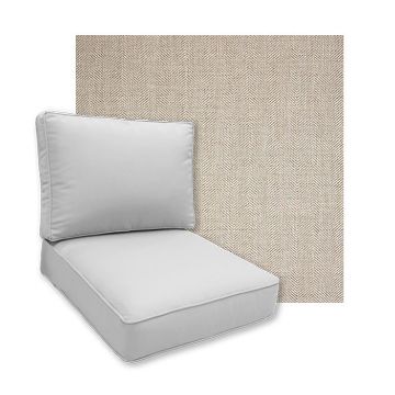 Sunbrella Switch Flax Patio Chair Replacement Cushions