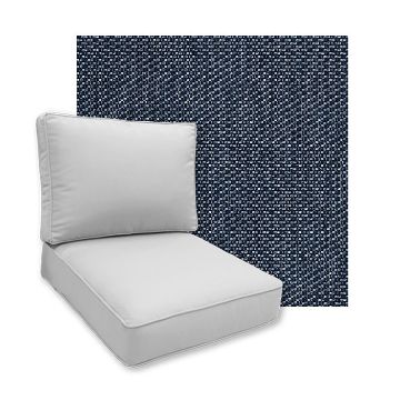Sunbrella Tailored Indigo Patio Chair Replacement Cushions