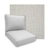 Sunbrella Ticking Fog Patio Chair Replacement Cushions
