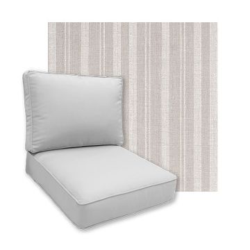 Sunbrella Tranquil Linen Patio Chair Replacement Cushions