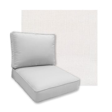 Sunbrella Willa Snow Patio Chair Replacement Cushions